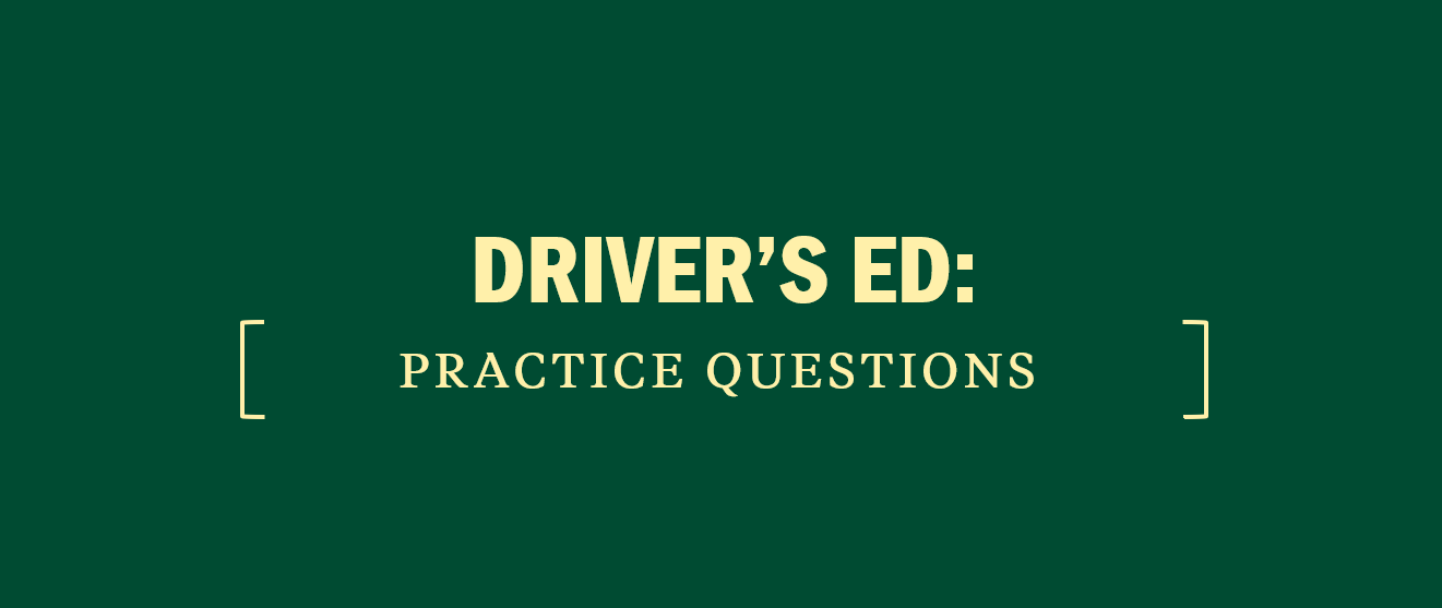Driver's Ed Practice Questions Kaplan Test Prep